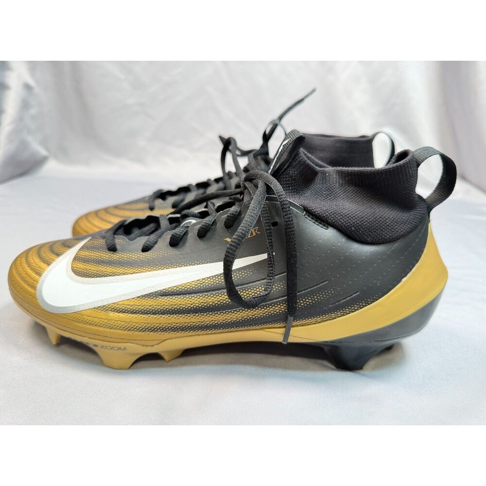 Nike Vapor Edge Pro 360 2 Football Cleats Black Gold FB3298-003 Size 10 NWOB